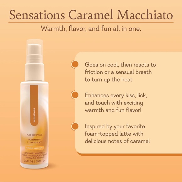 ❄️🔥Sensations Caramel Macchiato☕️🧋Pure Romancë Warming Lubrïcant Coffee Lovers - Picture 2 of 10
